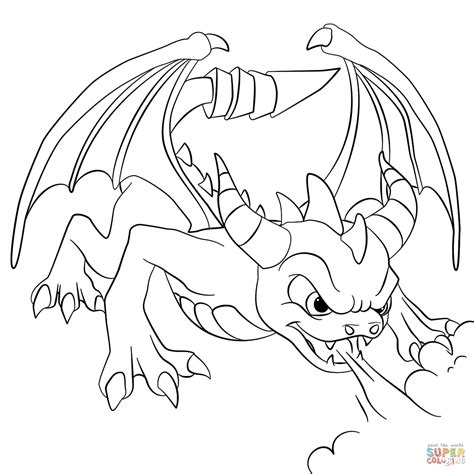 26 skylanders printable coloring pages for kids. Skylanders Dark Spyro coloring page | Free Printable ...