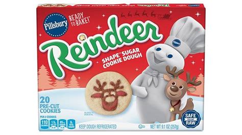 Contactless delivery and your first delivery is free! Pillsbury™ Shape™ Reindeer Sugar Cookie Dough - Pillsbury.com