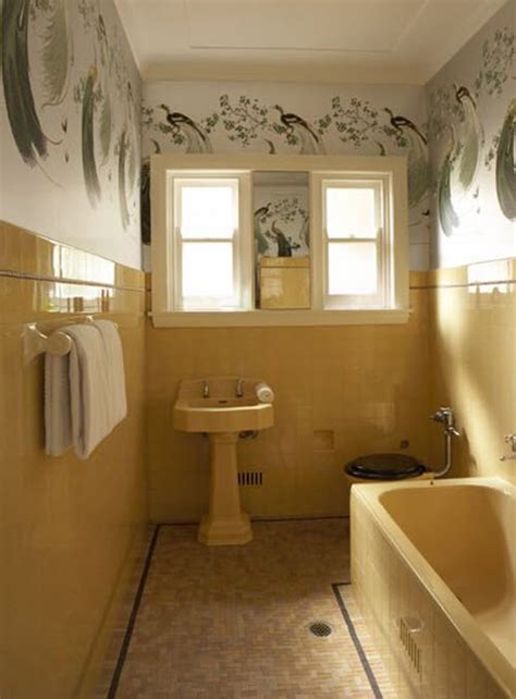As the name indicates, a vintage style bathroom is inspired by a romantic old world style. 33 vintage yellow bathroom tile ideas and pictures