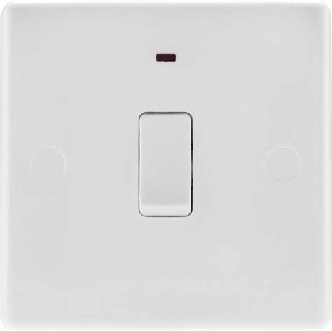Bg White Moulded 20a Double Pole Switch With Neon 831 Rs Electrical