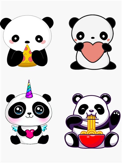 Pandas Sticker By Iifreres Redbubble