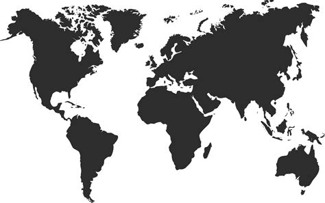 White Map Of The World Png