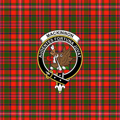 Mackinnon Modern Tartan Clan Badge Weekender Tote Bag K2 Mixed Media By