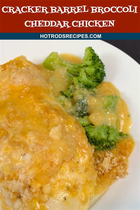 This recipe for cracker barrel copycat cheesy chicken and broccoli bake is a restaurant remake that you don't even have to leave the house for. Copycat Cracker Barrel Broccoli Cheddar Chicken - Hot Rod ...