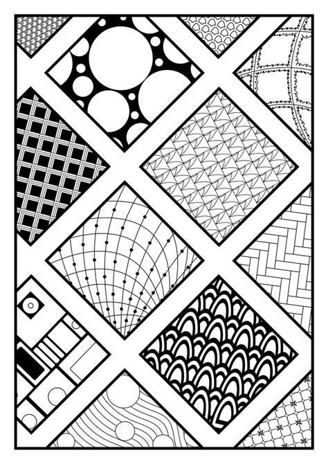 Zentangle Wall Art Squares Pattern Zentangle Patterns Zentangle