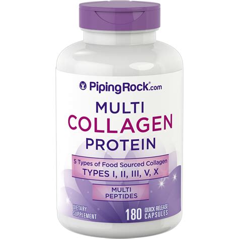 Piping Rock Multi Collagen Protein 180 Capsules Multi Peptides