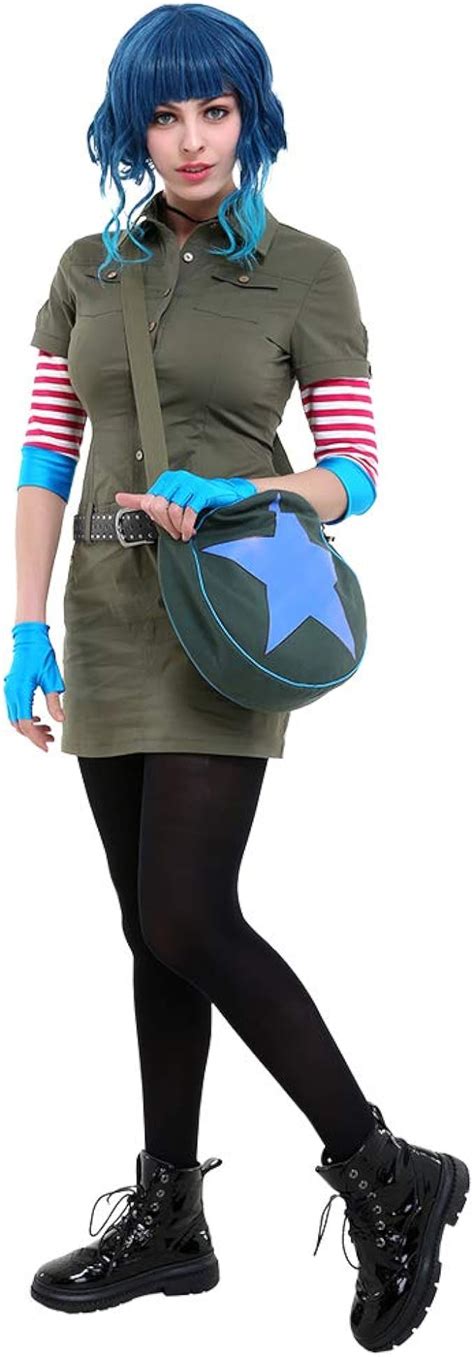 Cosplay Fm Women S Ramona Flowers Cosplay Costume Cargo Dress Outfit With Star