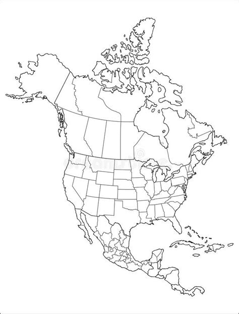 Template North America Map North America Coloring Pages