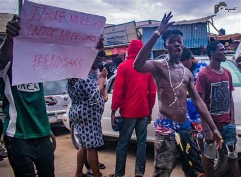 Pictures From The Endsars Protest In Egbeda Lagos Crime Nigeria