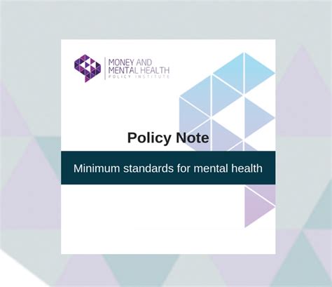 Minimum Standards For Mental Health Money And Mental Health