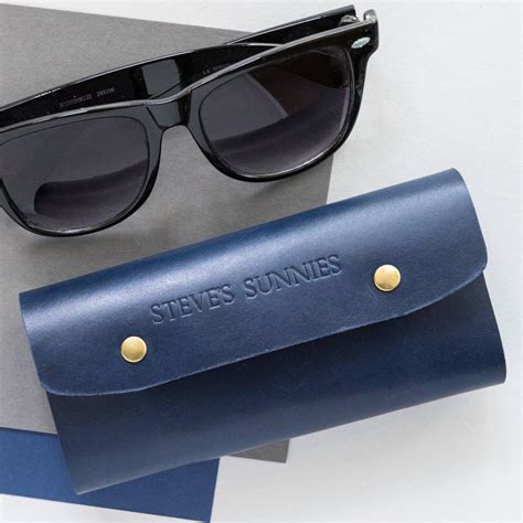 Personalised Handmade Leather Sunglasses Case By Williams Handmade