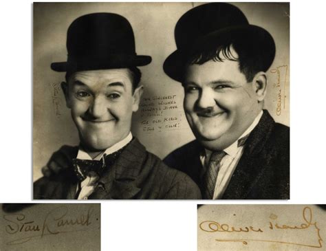 Laurel And Hardy Signed Photo 55652alg Hollywood Memorabilia Fine
