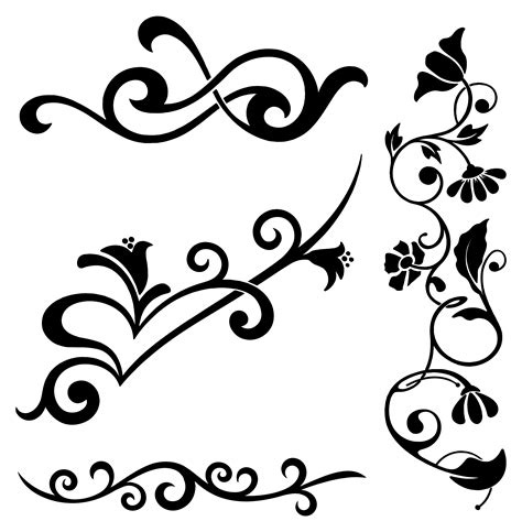 2070 Floral Flourish Svg Svgpngeps And Dxf File Include