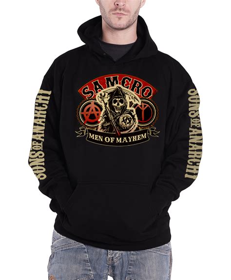 Sons Of Anarchy Hoodie Reaper Samrco Logo Soa Crew Official Mens New Ebay