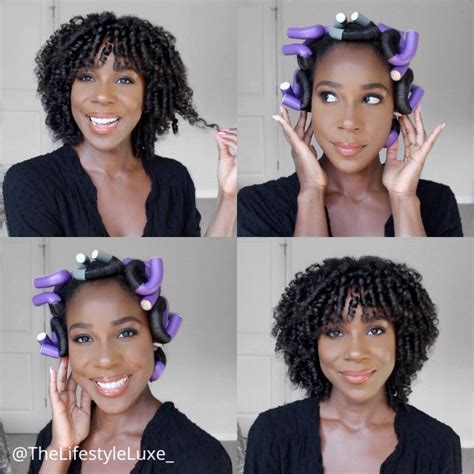 How To Flexi Rod Set On Wet Natural Hair Thelifestyleluxe Natural Hair Styles Short