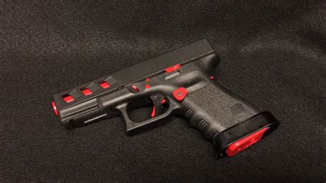 Custom Glock 19 Red Cerakote With Zev And Glock Store Parts Youtube