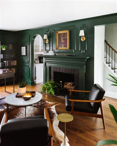 A Sophisticated Space Dark Green Living Room Living Room Green