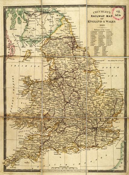 Cruchleys Railway Map Of England And Wales Gf Cruchley Science