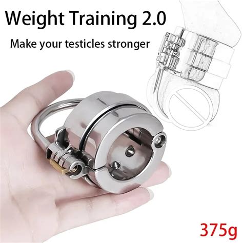 Stainless Steel Testicle Ball Stretcher Heavy Duty Weight Scrotum Cock