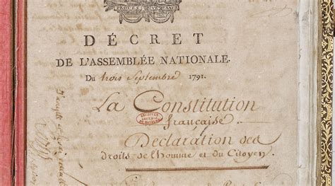 3 Septembre 1791 La Première Constitution Le Nouvel Economiste