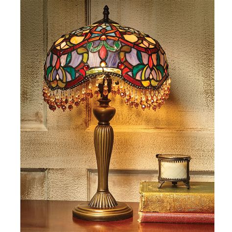 Beaded Stained Glass Lamp 1 Review 5 Stars Acorn Xc7112