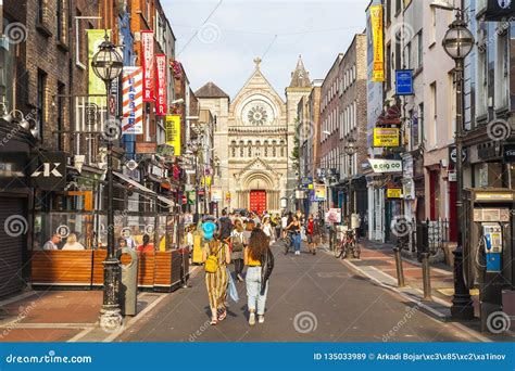 Anne Street In Dublin Ireland Editorial Stock Image Image Of Famous