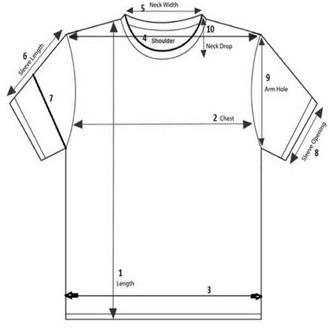 Step By Step T Shirt Measurement Guide With Size Chart