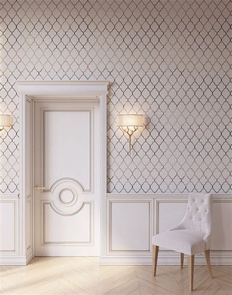 Simple And Elegant Pattern Of Modern Classic Alhambra Wallpaper From