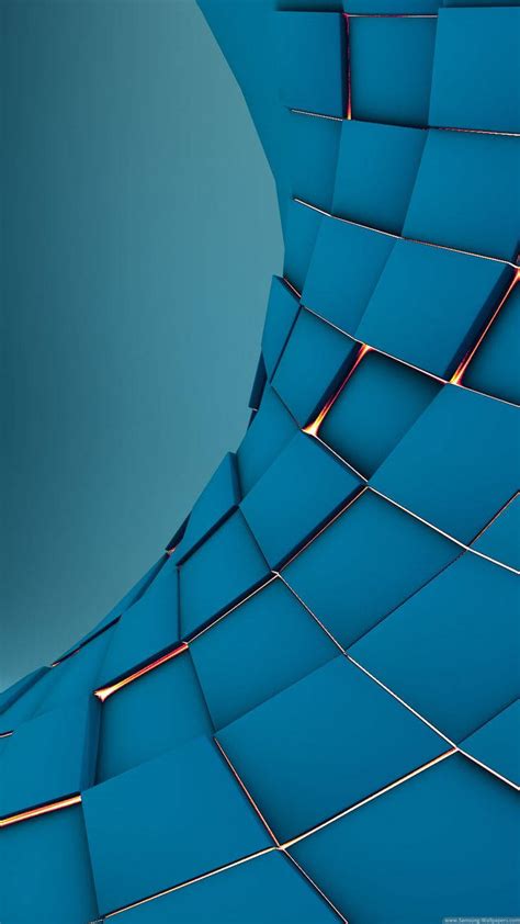 Download 3d Phone Blue Tiles Sloped Pattern Wallpaper