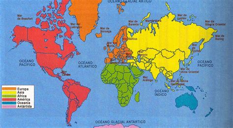 25 Encantador El Mapa Del Mundo Y Sus Continentes