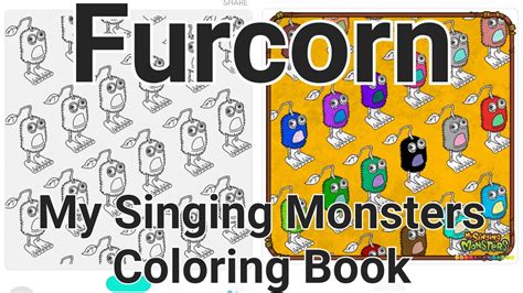 My Singing Monsters Coloring Book Furcorn Tiled Youtube