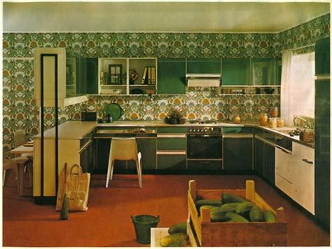 Nice Green 1970s Kitchens 800×600 Retro Home 70s House Retro