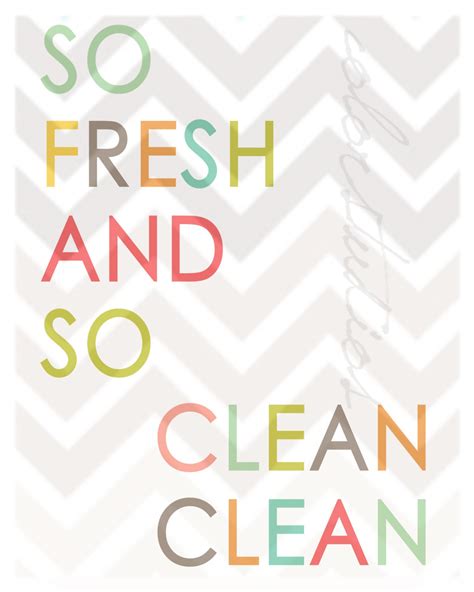 So Fresh And So Clean Clean 8x10 Typography By Brickandbeamstudio