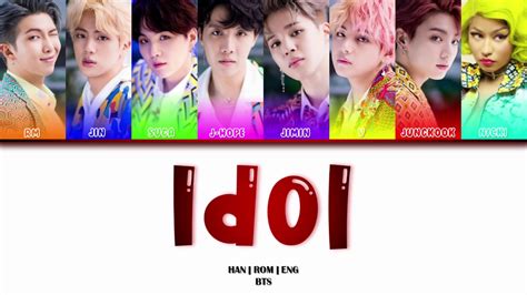 Bts 방탄소년단 Idol Color Coded Lyrics Youtube