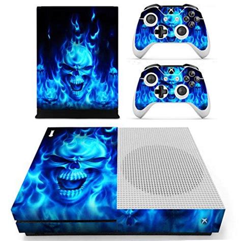 Skinown Skin For Xbox One S Slim Console And Controller Blue Fire