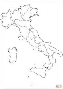 Outline Map Of Italy With Regions Coloring Page Free Printable