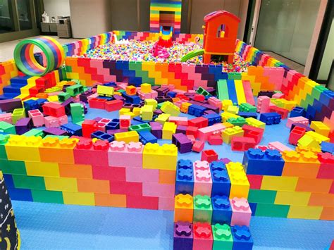 giant lego bricks playground rental party people