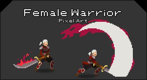 Female Warrior Pixel Art In 2d Assets Ue Marketplace