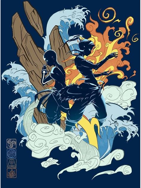 Two Avatars Poster By Sergiomancinell Avatar Poster Avatar Airbender