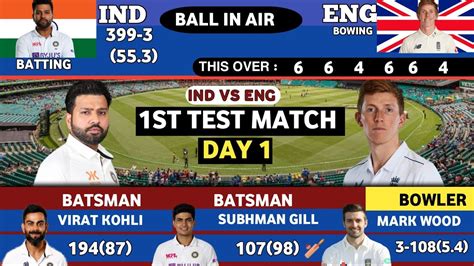 India Vs England 1st Test Match Day 1 India Vs England Test Match