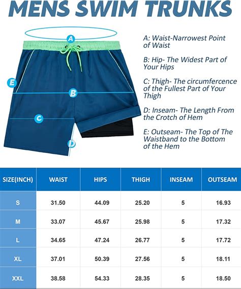 Silkworld Mens Swim Trunks With Compression Liner 2 In 1 Quick Dry Bathing Suit Beach Shorts