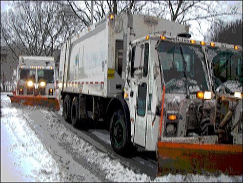 Nyc Garbage Trucks As Snow Plows A Photo On Flickriver