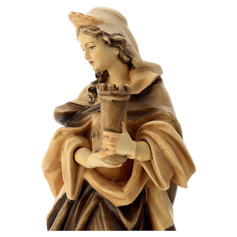 Saint Barbara Wooden Statue In Shades Of Brown Online Sales On