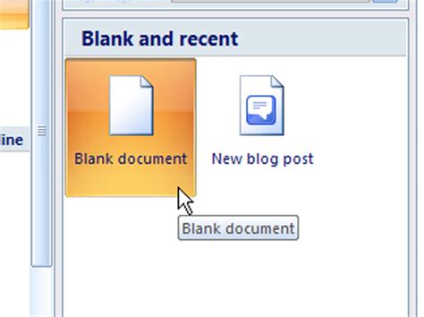 How To Start A New Document In Word 2007 Dummies