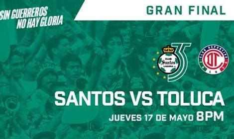 En la gran final del fútbol mexicano, club santos laguna recibirá en el estadio nuevo corona a toluca. Resultado: Santos vs Toluca Vídeo Resumen- Goles Final ...