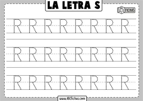 Aprender A Escribir La Letra R Abc Fichas