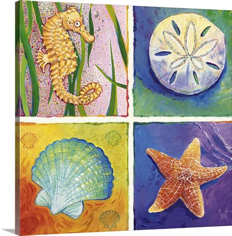 Sea Life Panel Ii Wall Art Canvas Prints Framed Prints Wall Peels