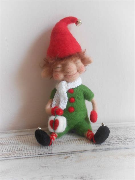 Pixie Needle Felted Elf Ooak Elf Art Doll Christmas Elf Christmas