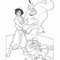 Desenho De Aladdin E G Nio Para Colorir Tudodesenhos