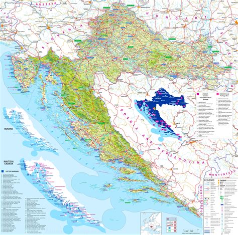 Lonely planet's guide to croatia. Large detailed tourist map of Croatia